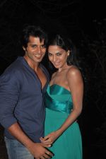 Karanveer-Bohra-And-Veena-Malik at the Thriller and Horror Movie Mumbai 125 Kms on 21st March 2012.jpg